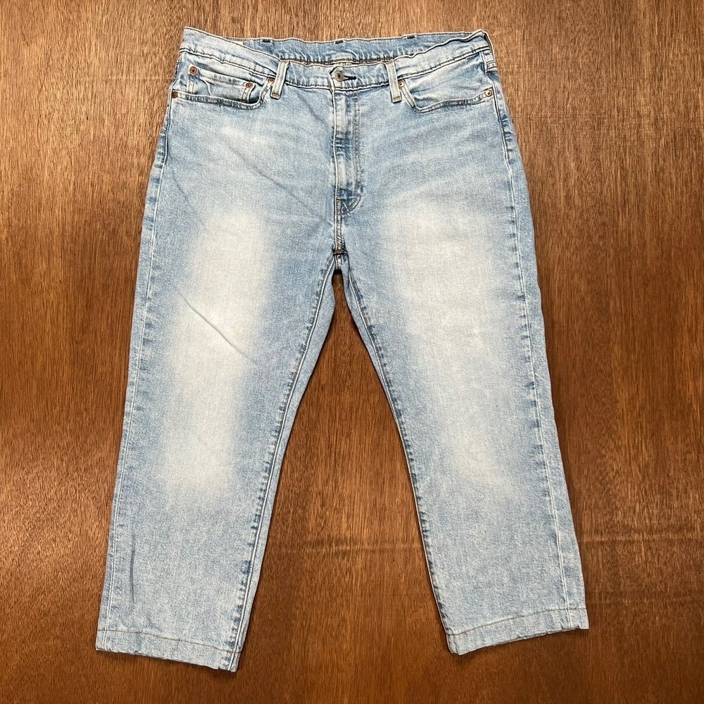 Vintage Levis 514 BIG E Jeans 38x24 Light Wash Blue Denim 00514-1624